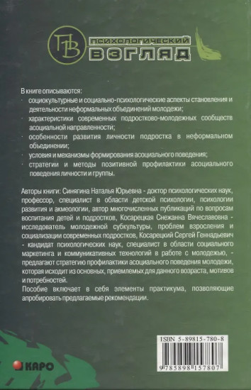 Неформальные объединения молодежи. Профилактика асоциального поведения