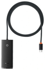 Хаб USB 3.0 Baseus Lite Series WKQX030401 Type-C вход, 4xUSB 3.0 порта Длина кабеля: 1м, Черный - Фото 2
