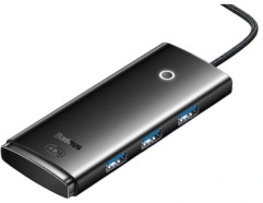 Хаб USB 3.0 Baseus Lite Series WKQX030401 Type-C вход, 4xUSB 3.0 порта Длина кабеля: 1м, Черный - Фото 3