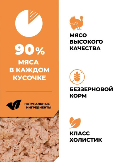 Корм влажный беззерновой для стерилизованных кошек с курицей и индейкой в желе «Chicken & turkey in jelly»
