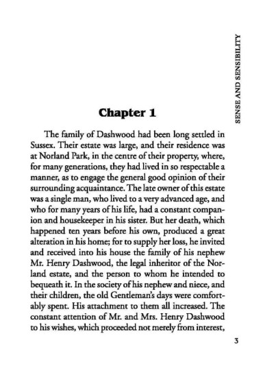 Sense and Sensibility