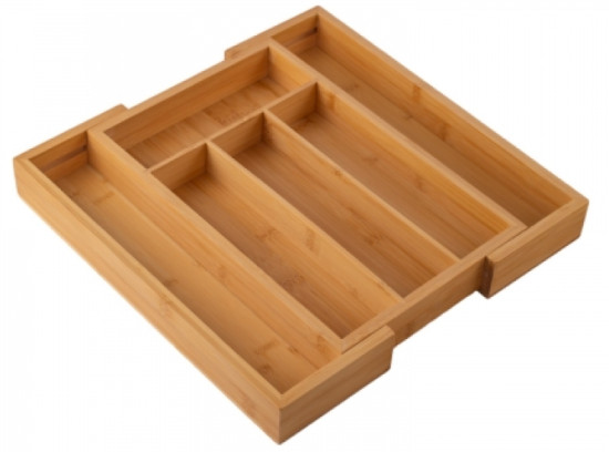 Лоток для столовых приборов Bamboo touch раздвижной