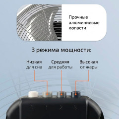 Вентилятор напольный TT-2001 130вт 50см - Фото 2