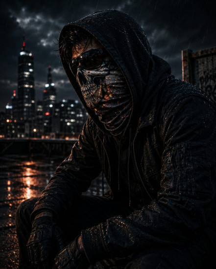 Бафф Fire Skull череп, мультифункциональный шарф-труба унисекс 25×50 см