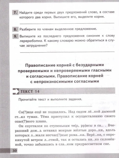 Комплексный анализ текста. Рабочая тетрадь