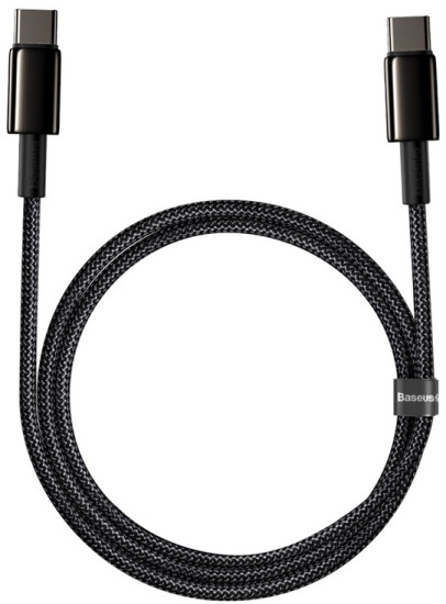 Кабель Tungsten Gold CATWJ-01 Type-C-Type-C 5A PD 100W 1m Черный