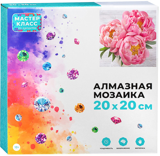 Мозаика алмазная «Пионы»