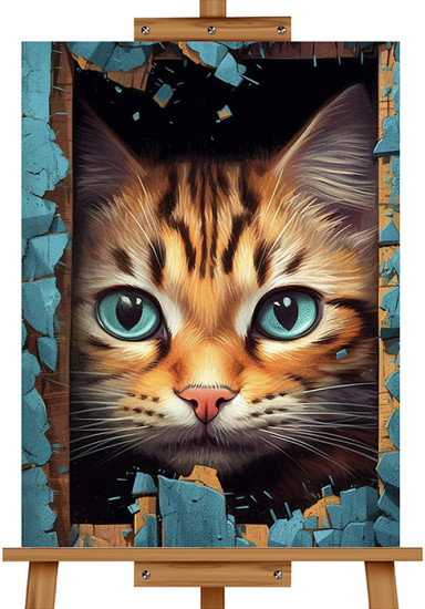 Мозаика алмазная «Котик»