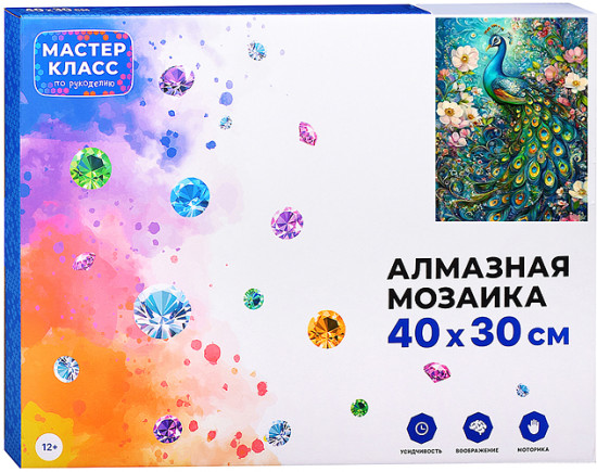 Мозаика алмазная «Павлин»