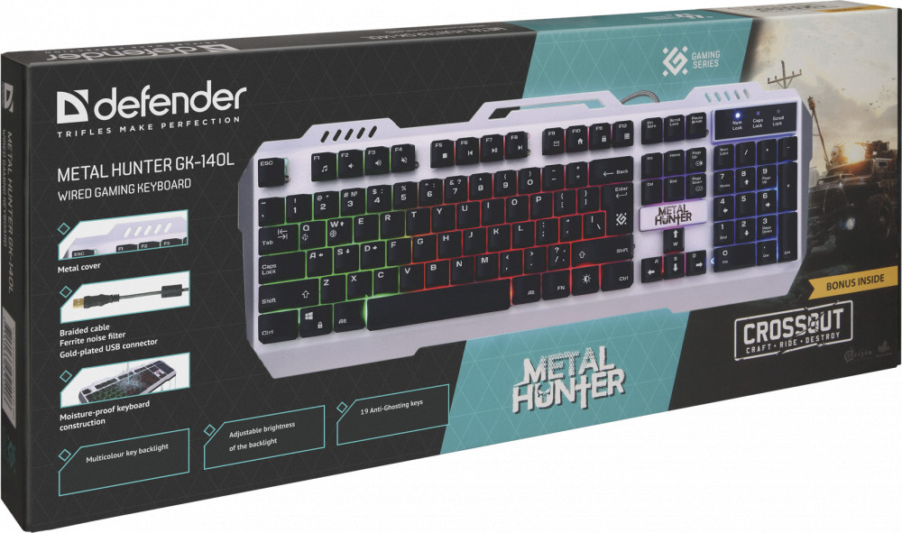 Клавиатура игровая Defender Metal Hunter GK-140L | Defender | Фото 1
