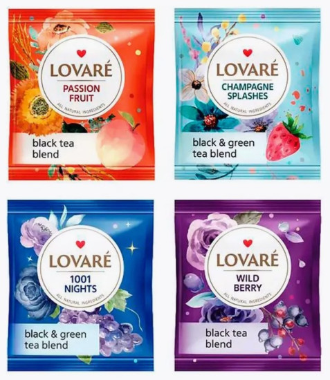 Чай Black Assorted Tea черный, зеленый листовой 32 пакетика