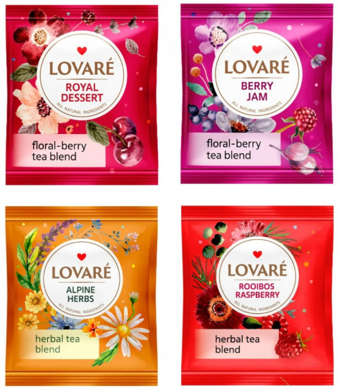 Чай Flower Tea Assorted травяной, каркаде, цветочный, ройбуш листовой 48 г