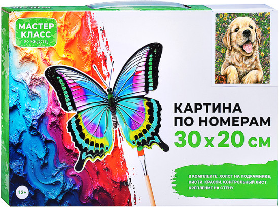 Картина по номерам «Забавный щенок»