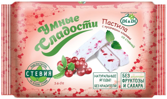 пастила клюква со стевией 160 г