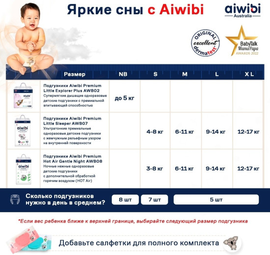Подгузники AWB07-05 6972731713013 S, 72 шт