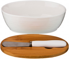 Масленка с крышкой и ножом - Фото 1