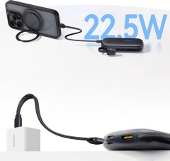 Power bank EnerFill FC21 Qpow 3 Ultra E0027L00 10000mAh 22.5W со встр. каб. Type-C+Lightning, - Фото 2