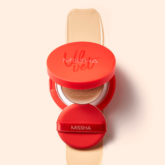 Кушон для лица тональный «Velvet Finish Cushion», SPF50+ PA+++ оттенок 21 Neutral Light Beige