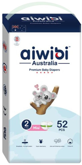 Подгузники Mini AWB01-02 6972731714720 S (2-6 кг) , 52 шт
