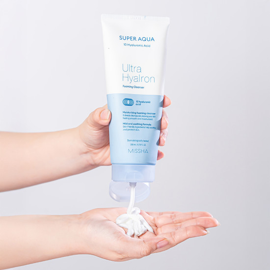 Пенка для умывания Super Aqua Ultra Hyalron Foaming Cleanser