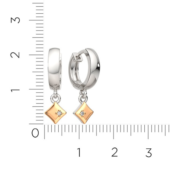Серьги из серебра с бриллиантами