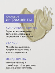 Противовоспалительная и омолаживающая крем маска Purifying and Rejuvenating Sulfur Therapy Mask - Фото 4