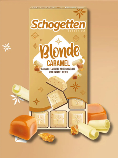 Шоколад белый с кусочками карамели и молочного шоколада «Blonde caramel»