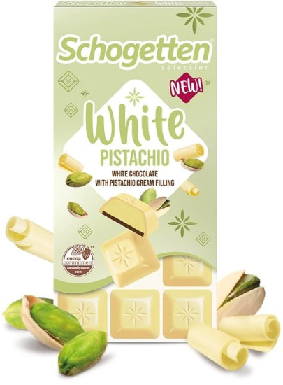 Шоколад белый  с фисташковой начинкой и молочным шоколадом "Blonde Pistachio White Chocolate Bar"