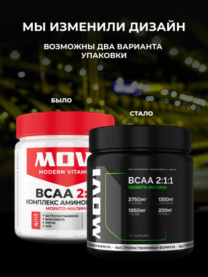 Комплекс аминокислот «BCAA 2:1:1 Мохито-малина»