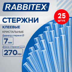 Клеевые стержни, клейкость Базовая (DIY, хобби, флористика), 7×270 мм, 25 штук, (Раббитекс), 671486 - Фото 2