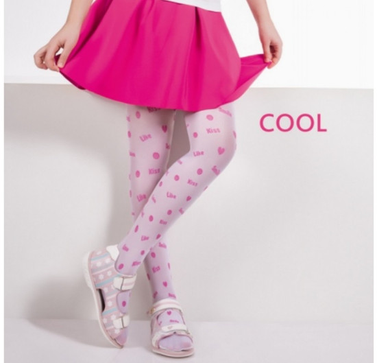 Колготки Cool 20 (1) bianco/pink 152-158