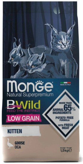 Сухой низкозерновой корм из мяса гуся для котят «Cat BWild Low Grain Kitten»