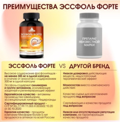Расторопша + Лецитин + Силимарин Milk Thistle + Lecithin + Silymarin Эссфоль Форте 90 капсул Миофарм, детокс, БАД гепатопротектор для печени с витаминами группы B, эссенциальные фосфолипиды - Фото 6
