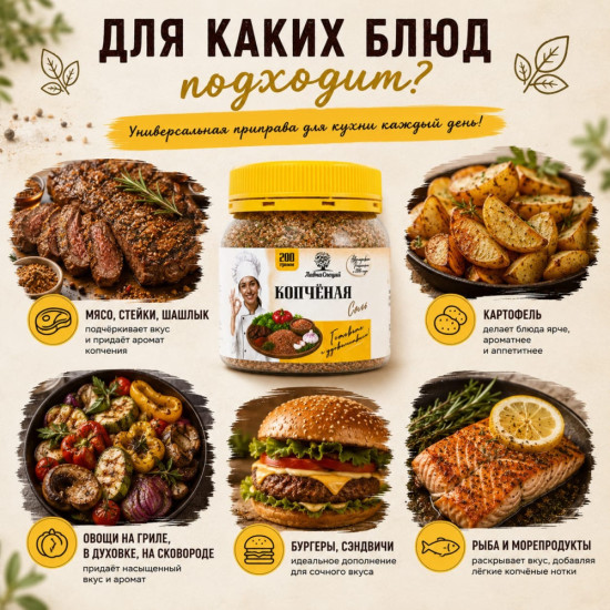 Копчёная соль 200 грамм