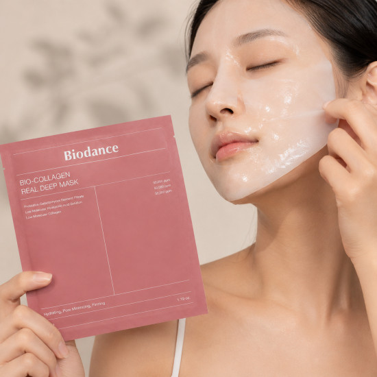Маска для лица «Bio-collagen real deep mask»
