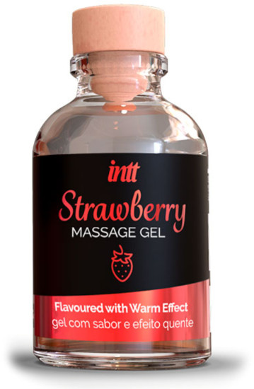 Массажное масло гель с согревающим эффектом с ароматом клубники «Strawberry massage gel»