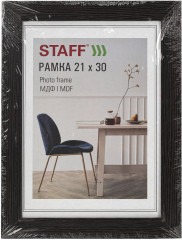 Рамка 21на30 см, небьющаяся, багет 30 мм, МДФ, Staff «Style», цвет венге - Фото 6
