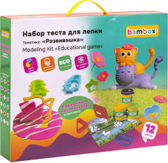 Тесто-пластилин для лепки Bambox (БАМБОКС), Набор «Развивашка» с цифрами и формочками, 107255 - Фото 10