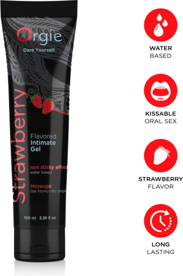 Лубрикант с ароматом клубники «Lube tube strawberry»