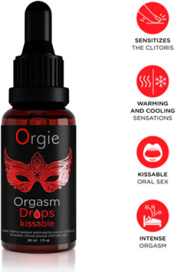 Возбуждающие капли на клитор «Orgasm drops kissable»