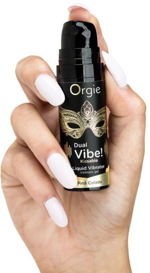 Жидкий вибратор с коктейлем Пина Колада «Dual vibe! kissable pinã colada»