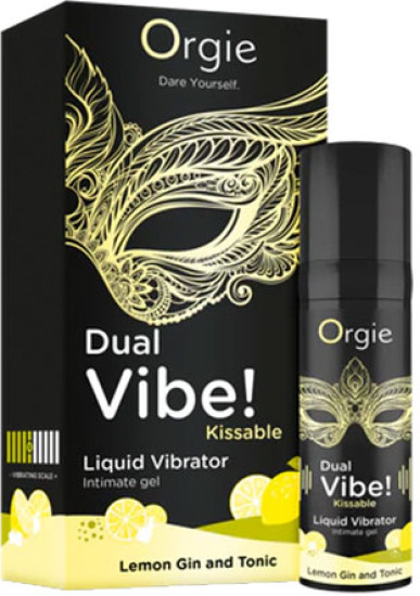 Жидкий вибратор со вкусом Джин тоника с лимоном «Dual Vibe! Lemon Gin And Tonic»