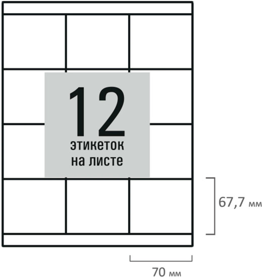 Набор этикеток самоклеящихся «Basic»