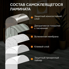 Ламинат виниловый самоклеящийся для пола и стен - Фото 4