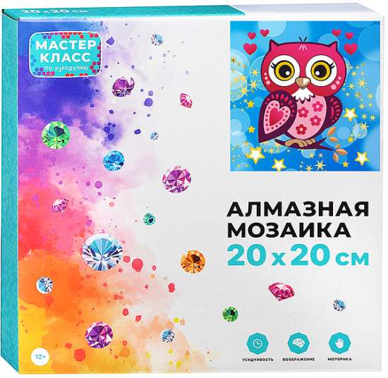 Мозаика алмазная «Влюбленная совушка»