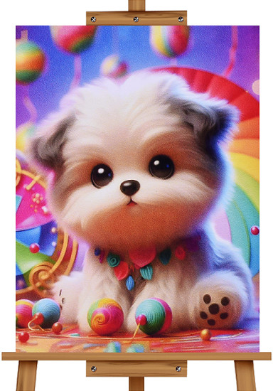 Мозаика алмазная «Игривый щенок»