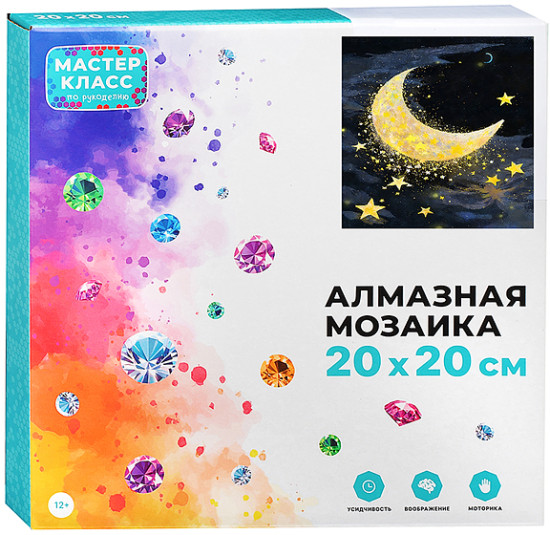 Мозаика алмазная «Месяц в звёздах»