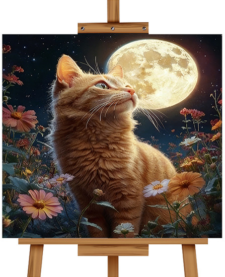 Мозаика алмазная «Рыжий котик»