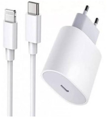 Комплект зарядка Apple 20W USB-C с кабелем Type-C Lightning - Фото 1