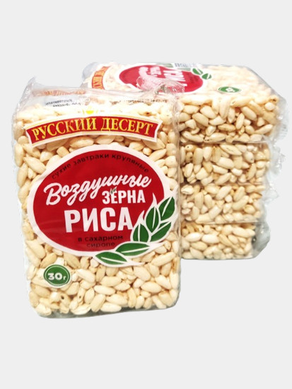 Воздушный рис в сахарном сиропе 5 шт по 30 гр.